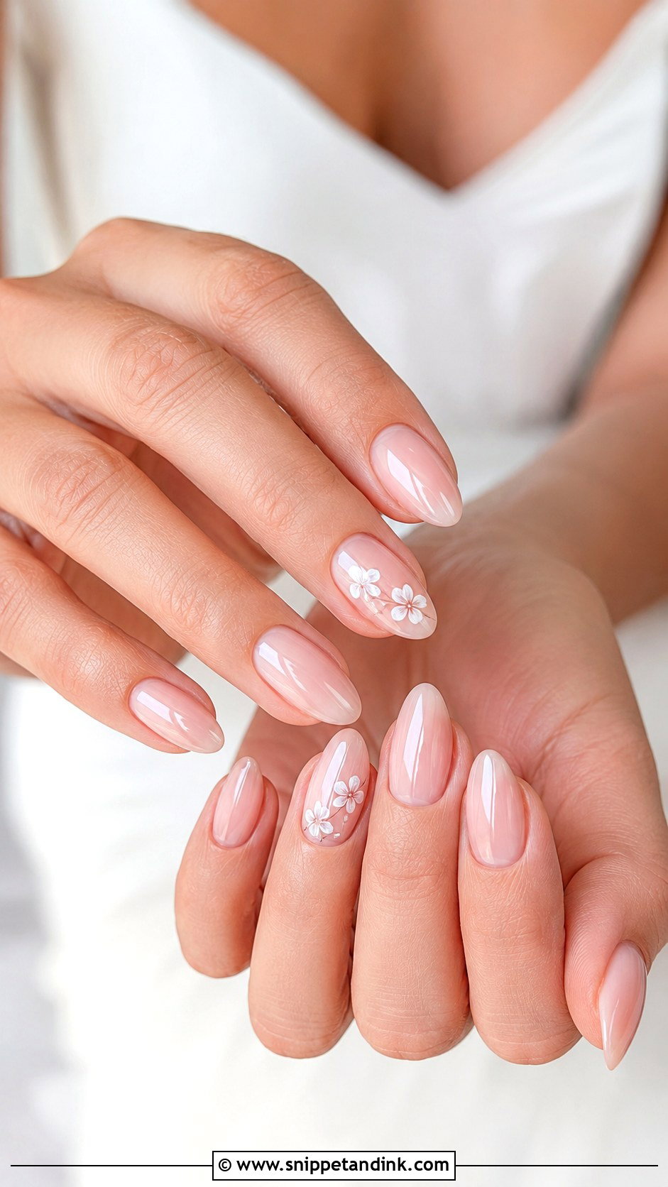 Almond Wedding Nails - Snippet and Ink - 20 Simple Wedding Nails Brides