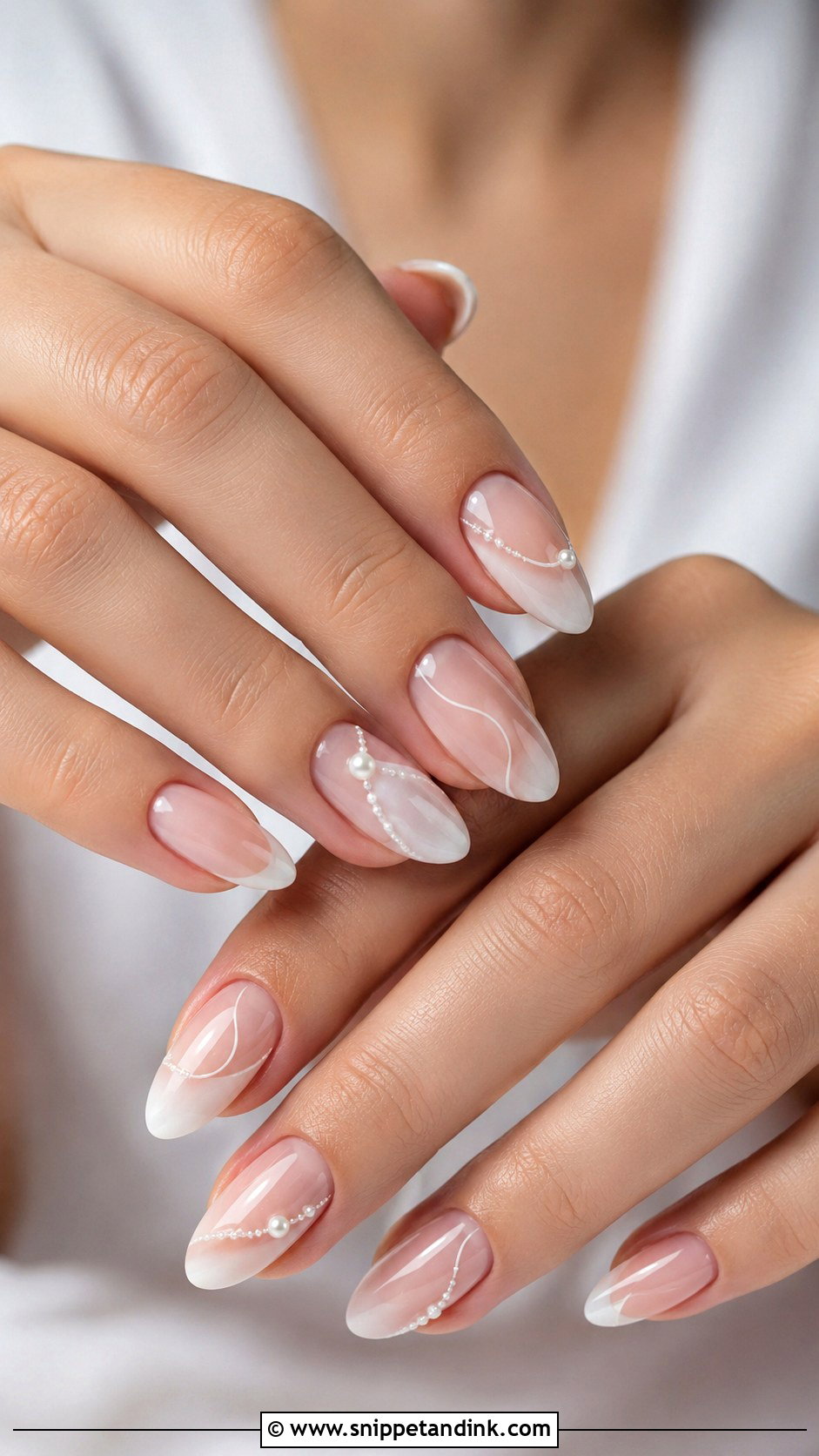 Almond Wedding Nails - Snippet and Ink - 20 Wedding Inspired Nails