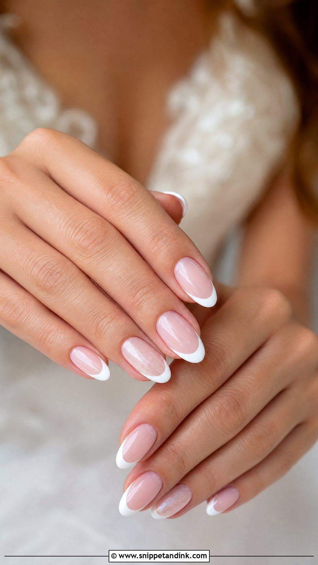 Almond Wedding Nails - Snippet and Ink - 25 Wedding Nail Designs