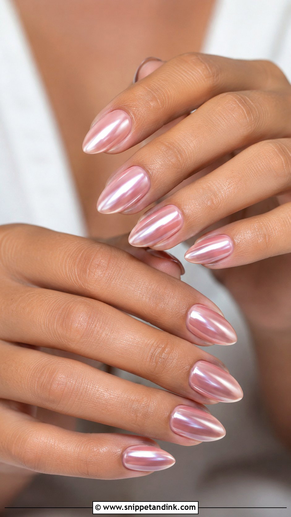 Almond Wedding Nails - Snippet and Ink - 30 Wedding Nail Art Design for Bride Ideas