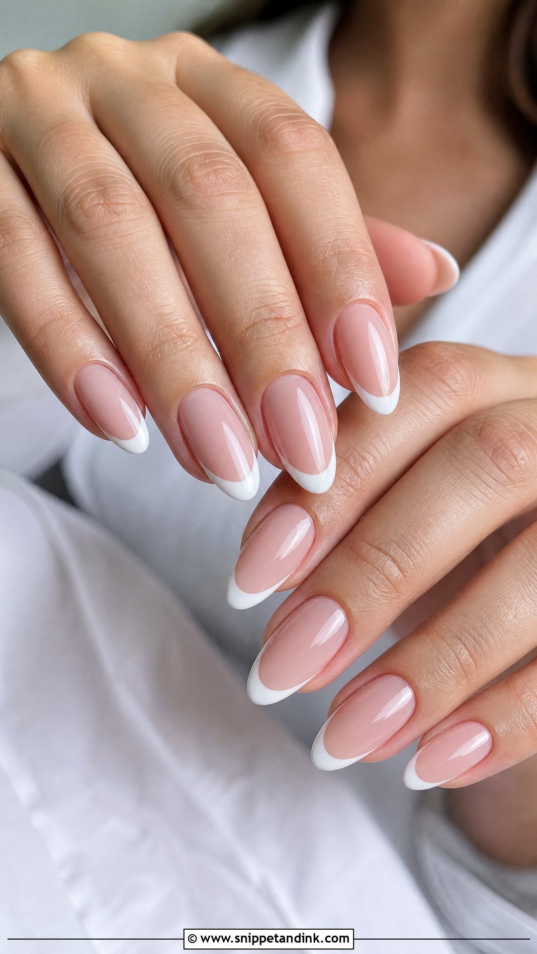 Almond Wedding Nails With French Tips - Snippet and Ink - 25 Simple Wedding Nail Art Ideas