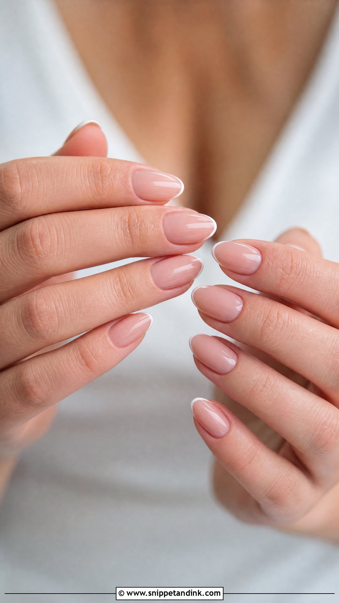 Almond Wedding Nails With Micro French Tips - Snippet and Ink - 25 Nail for Wedding Ideas