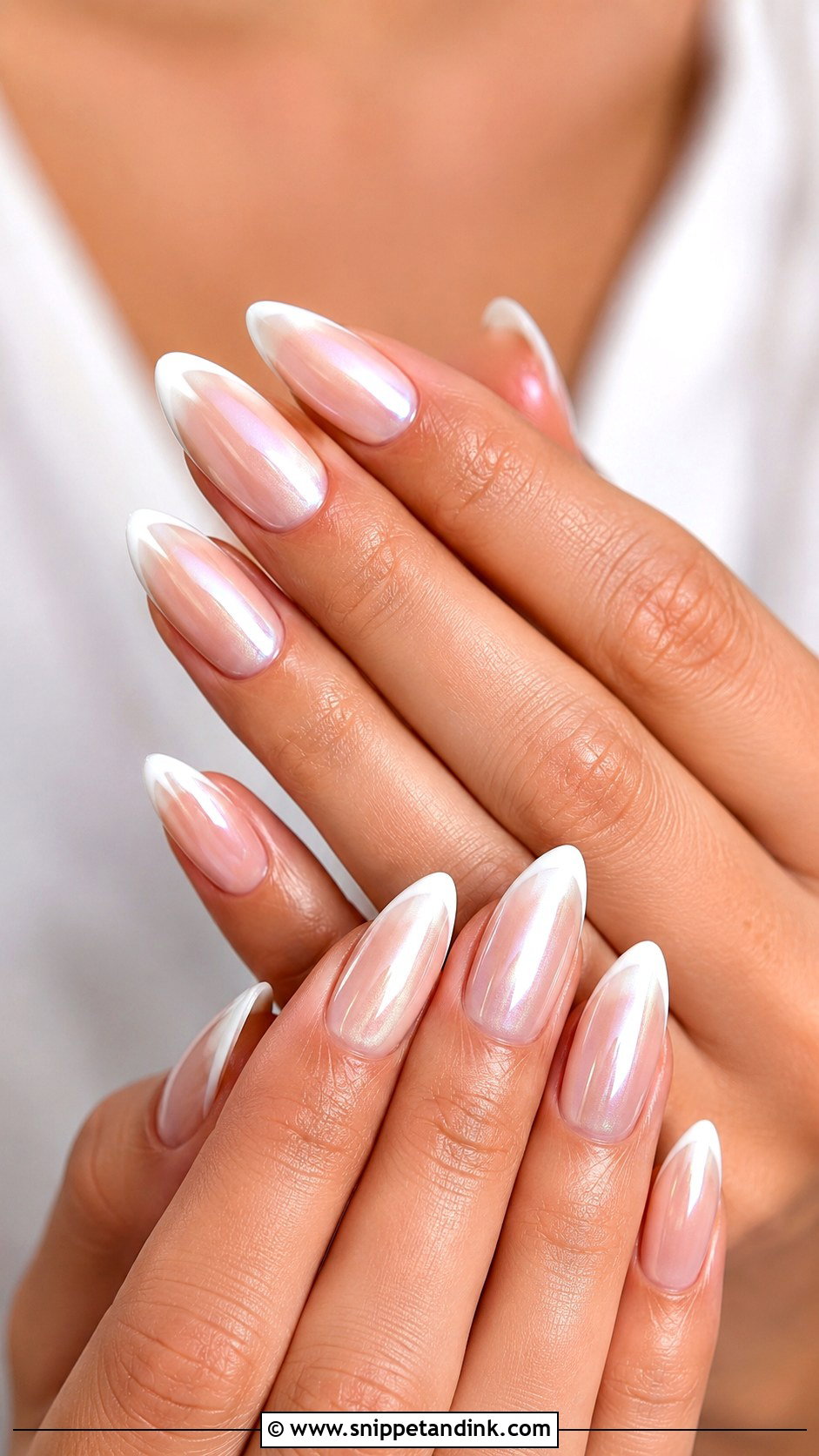 Almond Wedding Short Nails - Snippet and Ink - 20 Almond Shaped Wedding Nails
