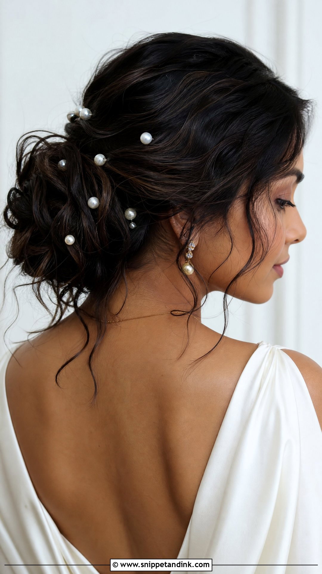 Alternative Bridal Hair With Pearl Hair Pins - Snippet and Ink - 15 Alternative Bridal Hair Ideas