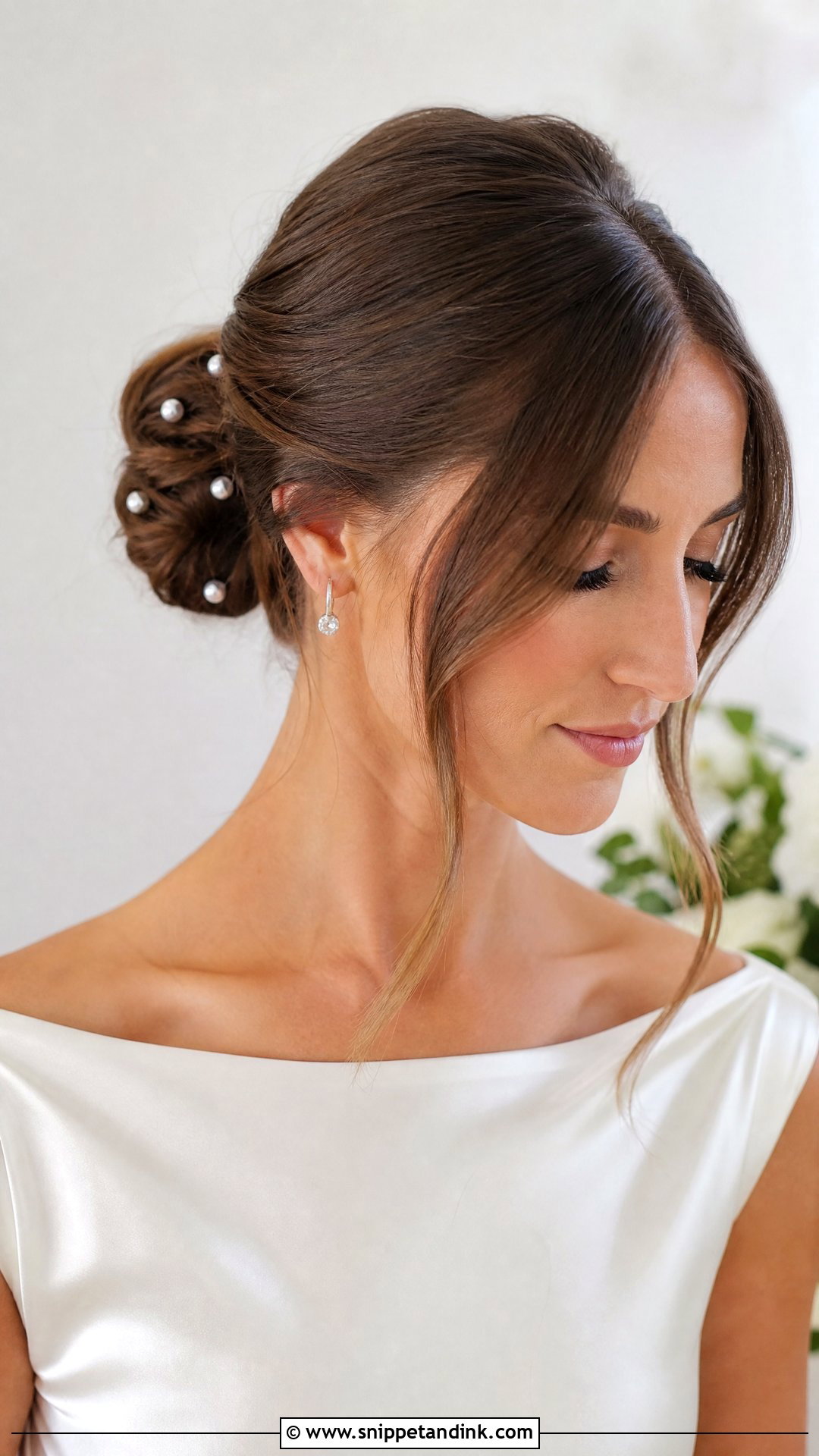 Amanda Batula Wedding Hair Pearl Bun - Snippet and Ink - 15 Amanda Batula Wedding Hair Ideas
