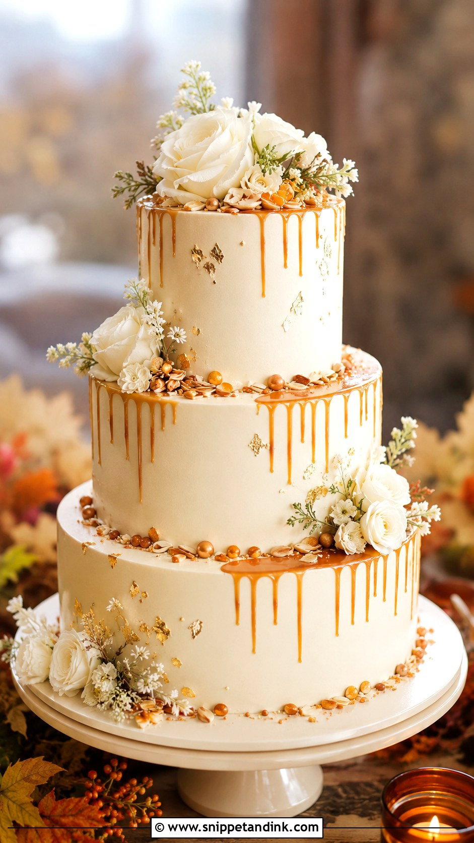 Amaretto Caramel Wedding Cake - Snippet and Ink - 20 Amaretto Wedding Cake Ideas