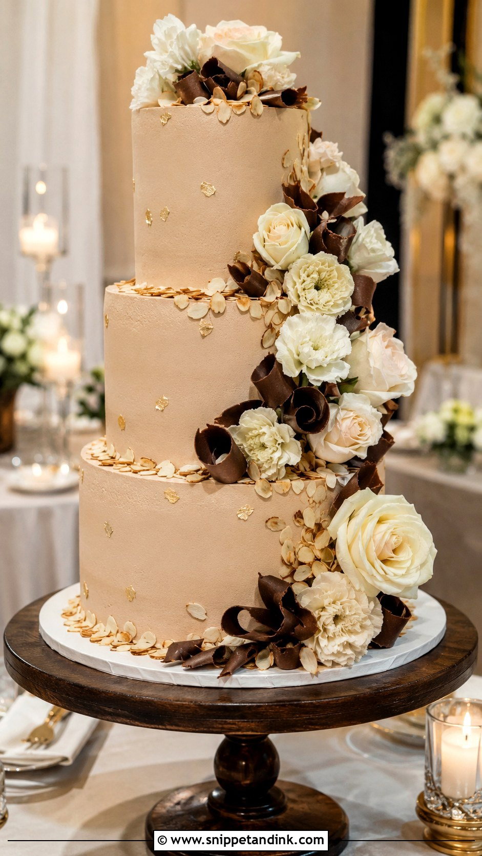 Amaretto Coffee Wedding Cake - Snippet and Ink - 20 Amaretto Wedding Cake Ideas