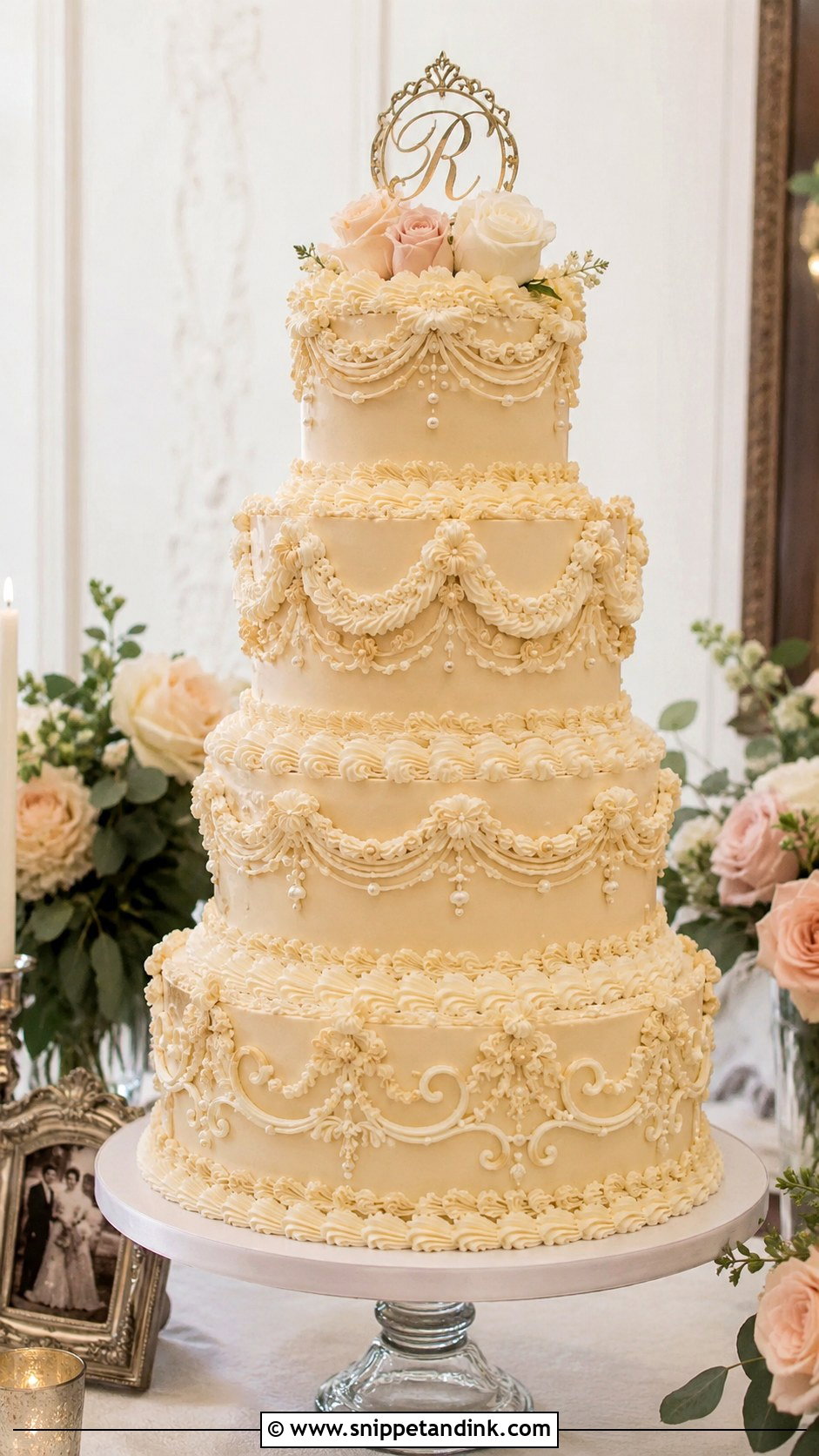 Amaretto Lambeth Wedding Cake - Snippet and Ink - 20 Amaretto Wedding Cake Ideas