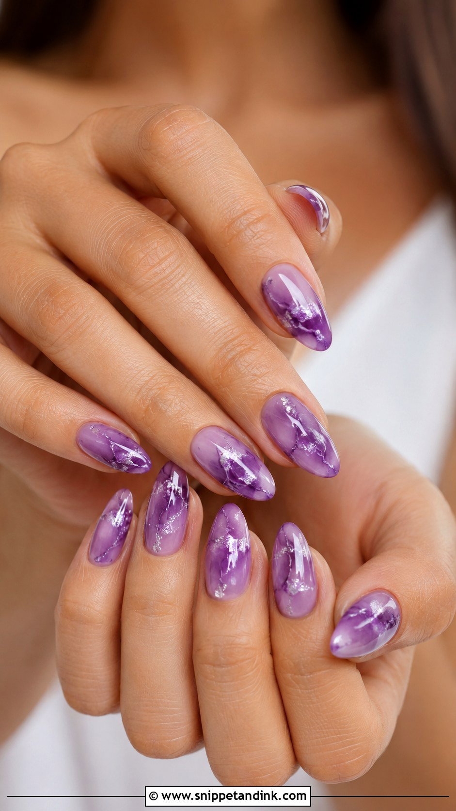 Amethyst Bridal Nails - Snippet and Ink - 20 Purple Bridal Nails