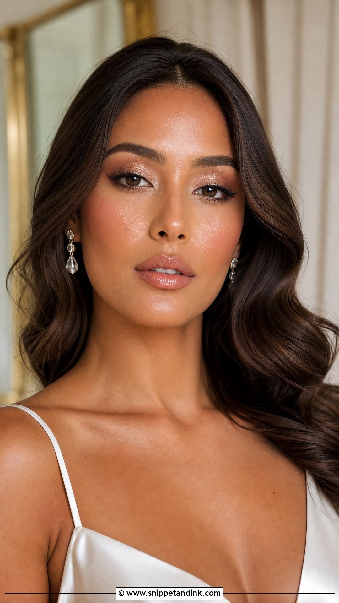 Angelic Glossy Bridal Makeup - Snippet and Ink - 20 Angelic Bridal Makeup Ideas