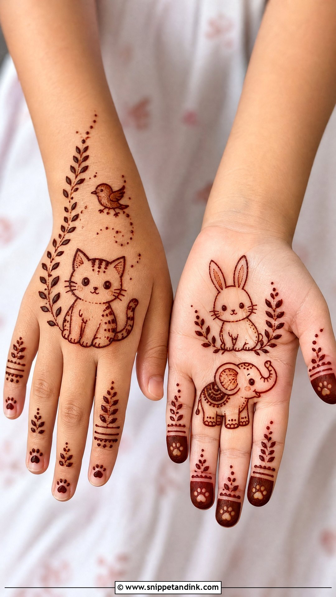 Animal Mehndi Design for Children - Snippet and Ink - 30 Mehndi Designs for Children