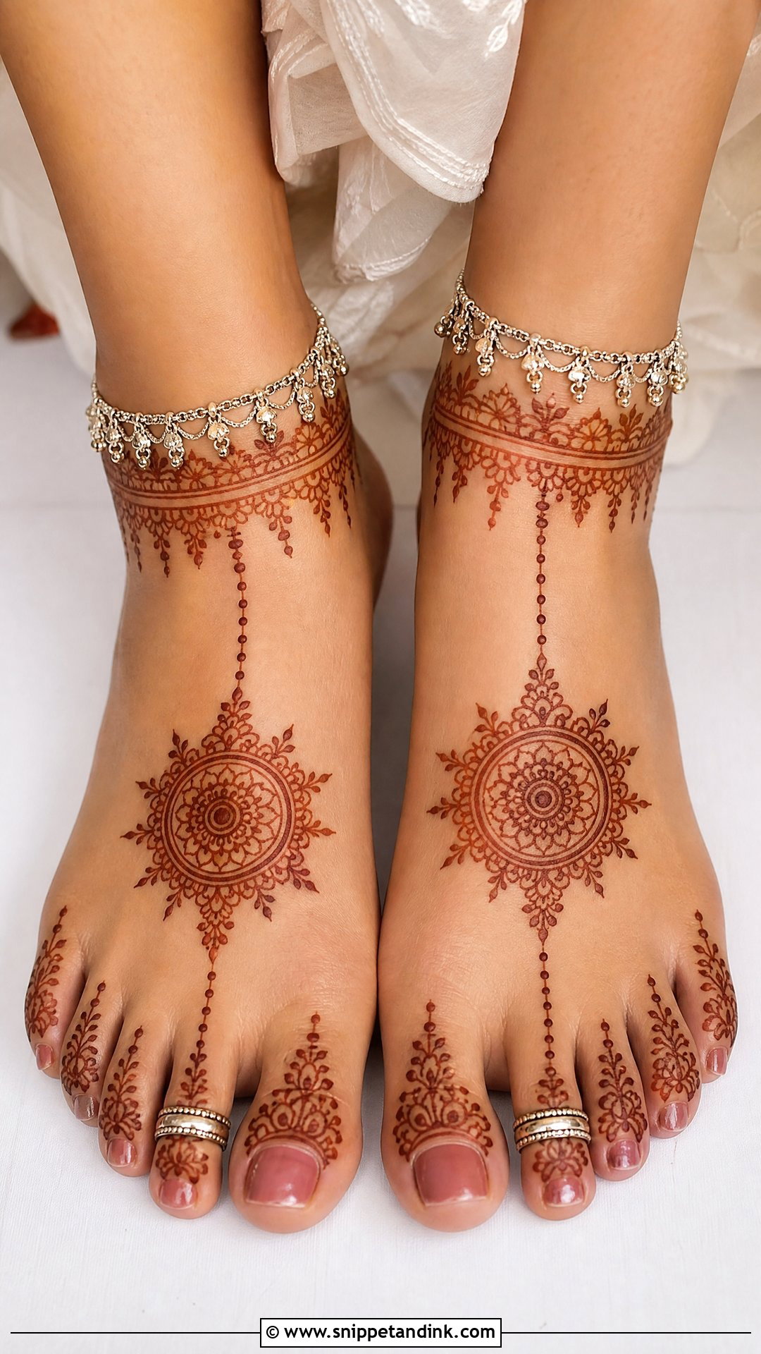 Anklet Bridal Leg Mehndi Design - Snippet and Ink - 20 Bridal Mehndi Designs Leg
