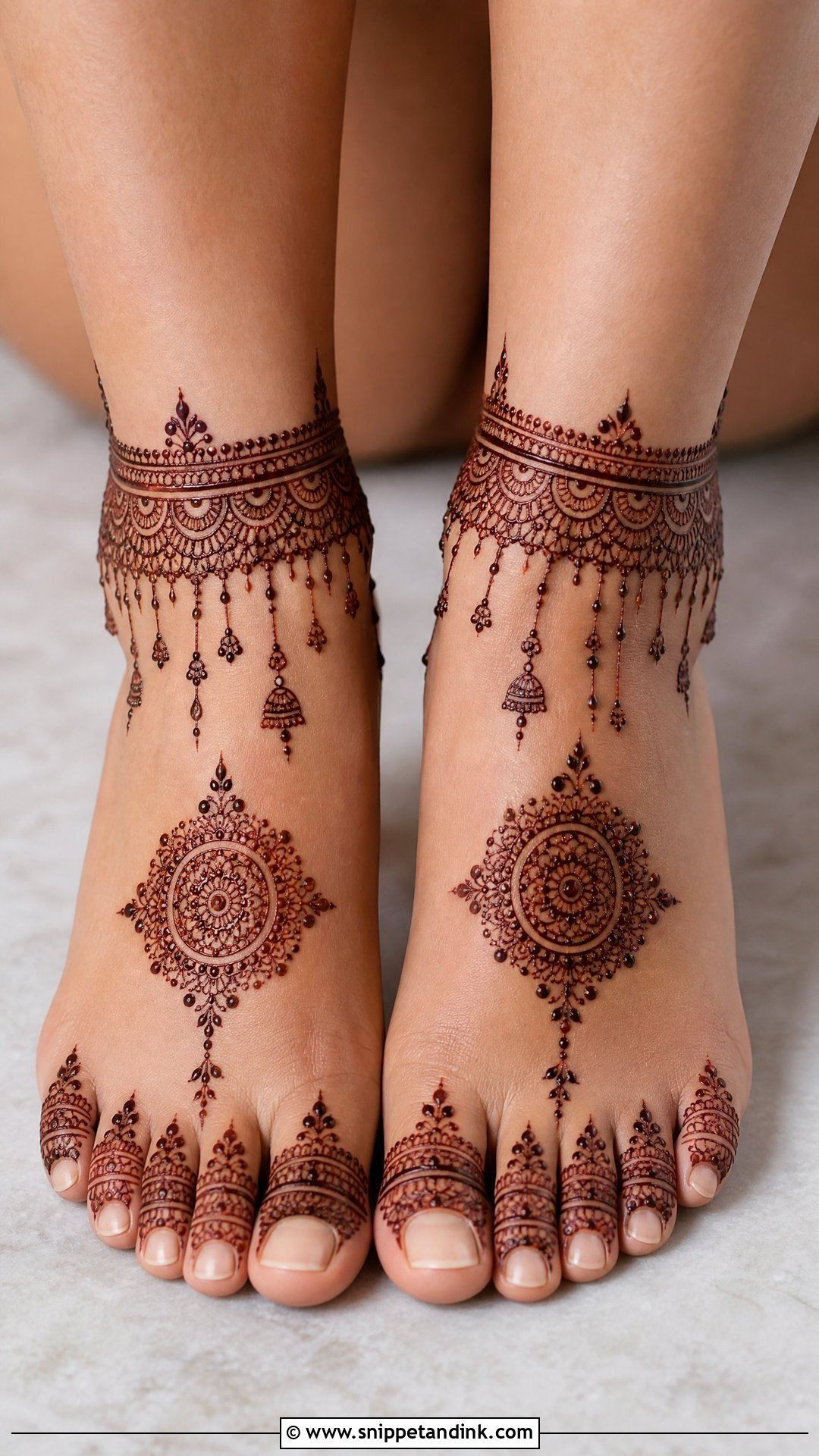 Anklet Bridal Leg Mehndi Design - Snippet and Ink - 20 Bride Lag Mehndi Design Ideas