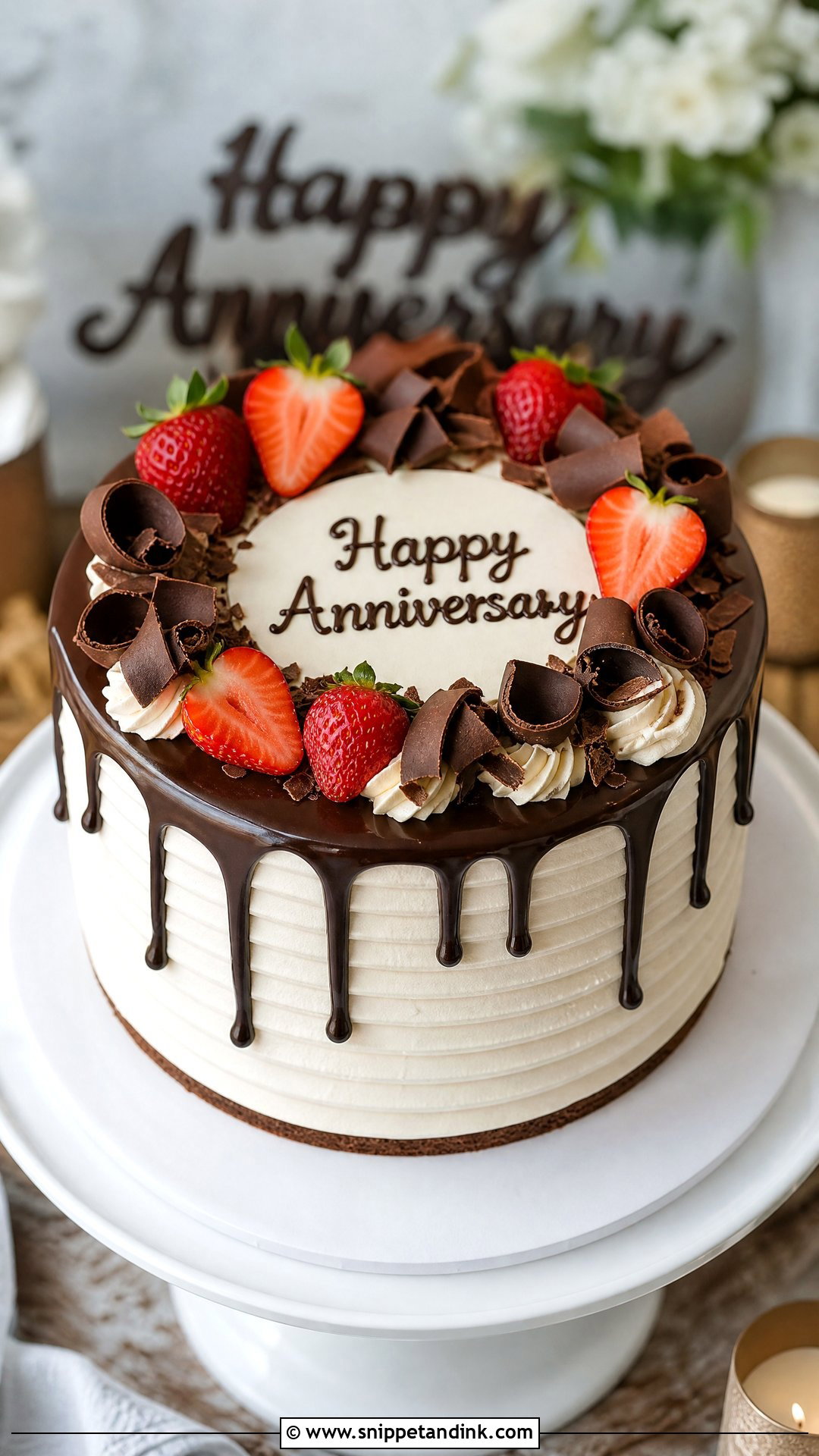 Anniversary Cake With Chocolate Drip - Snippet and Ink - 25 Simple Anniversary Cake Designs