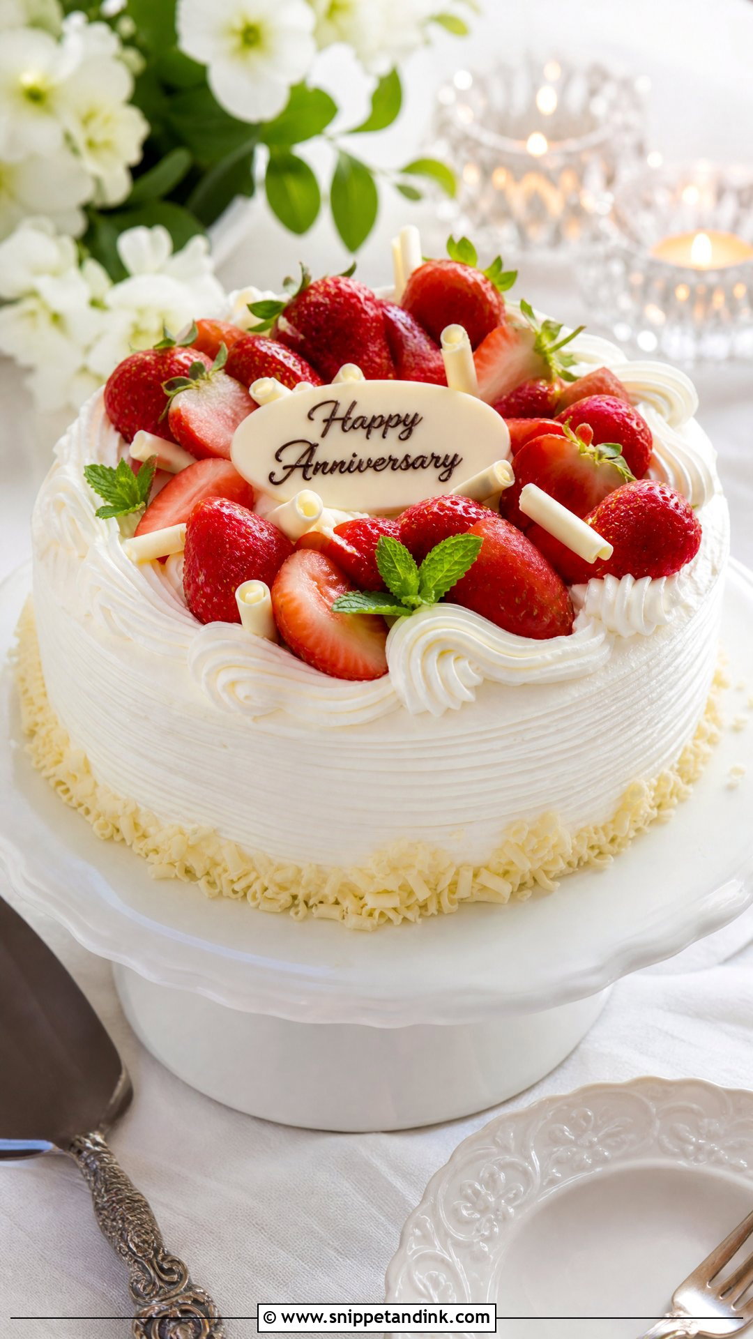 Anniversary Cake With Strawberries - Snippet and Ink - 25 Simple Anniversary Cake Designs