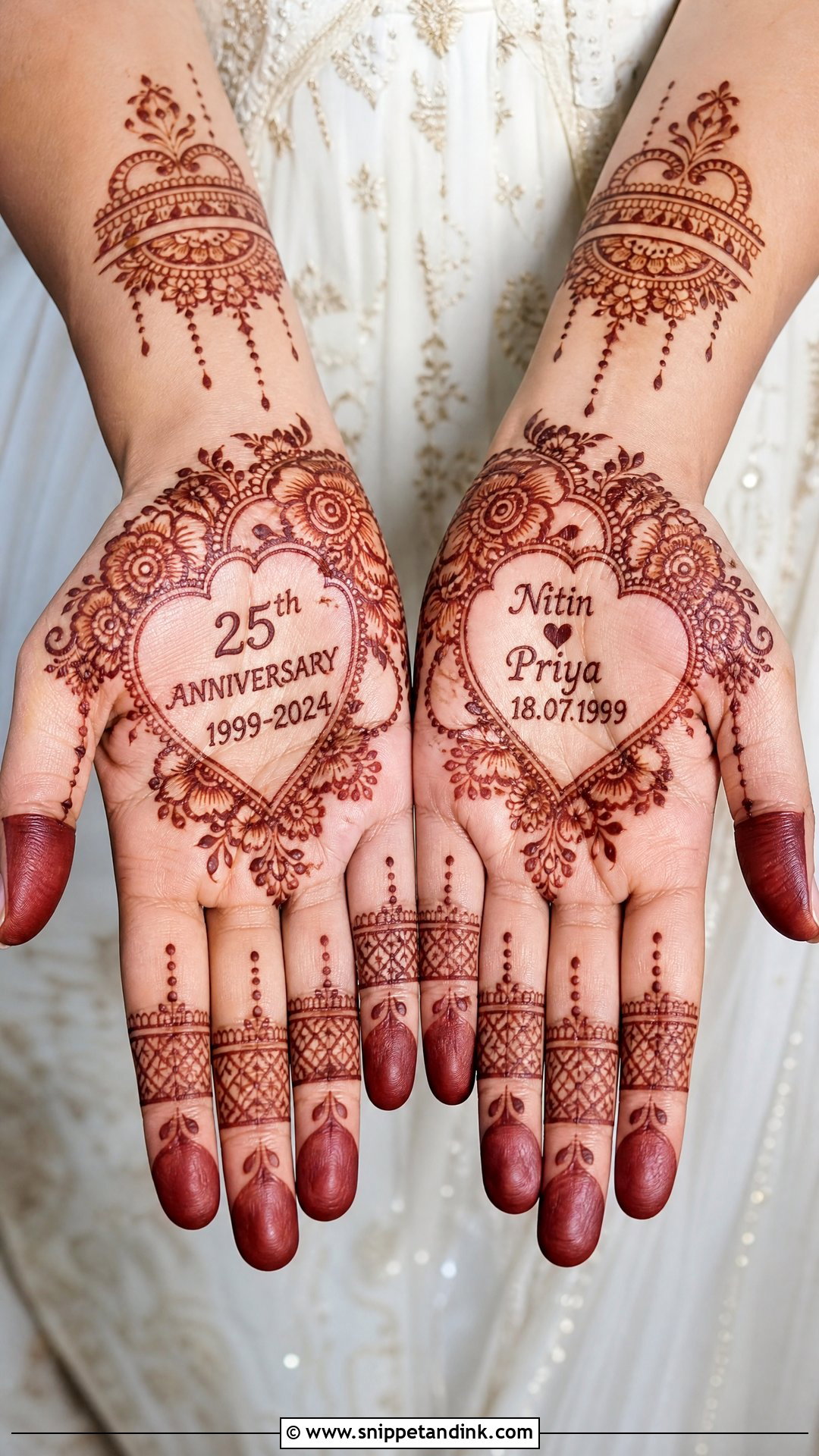 Anniversary Date Mehndi Design - Snippet and Ink - 20 25 Anniversary Mehndi Design Ideas