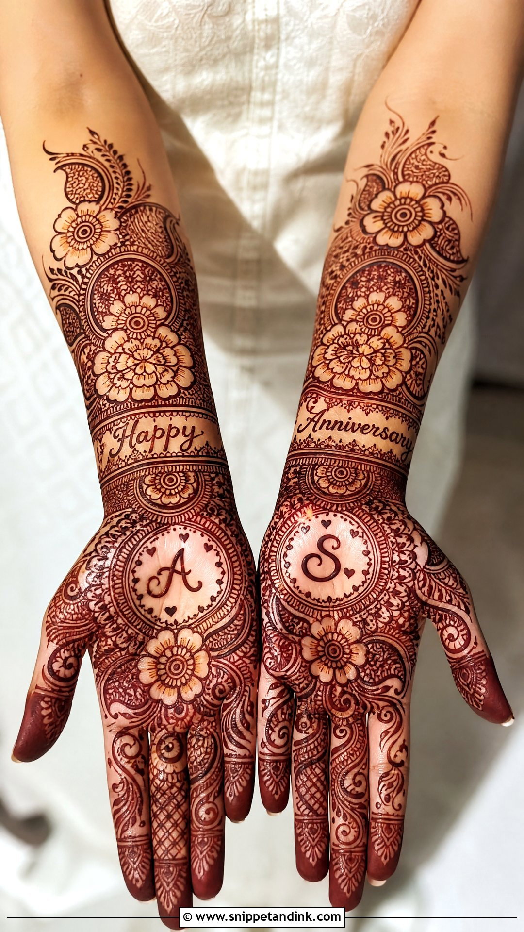 Anniversary Name Mehndi Design - Snippet and Ink - 20 25 Anniversary Mehndi Design Ideas