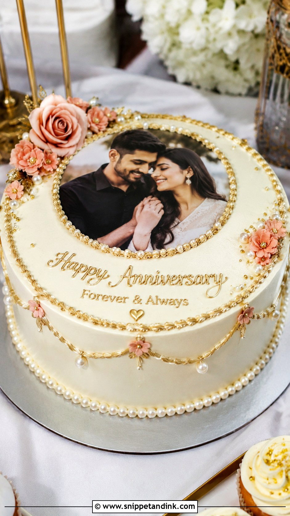 Anniversary Photo Cake - Snippet and Ink - 20 Couple Anniversary Cake Ideas