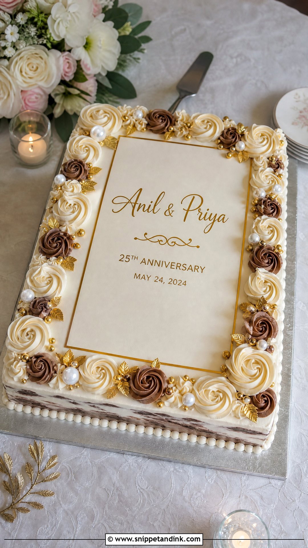 Anniversary Sheet Cake - Snippet and Ink - 30 Couple Anniversary Cake Ideas