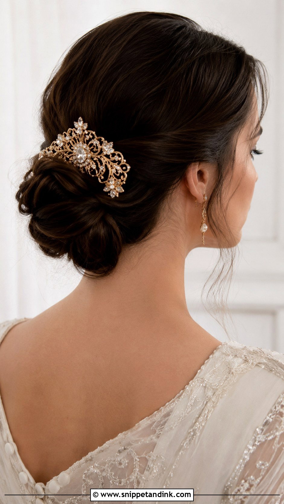 Antique Gold Hair Comb for Vintage Brides - Snippet and Ink - 20 Wedding Hair Comb Ideas