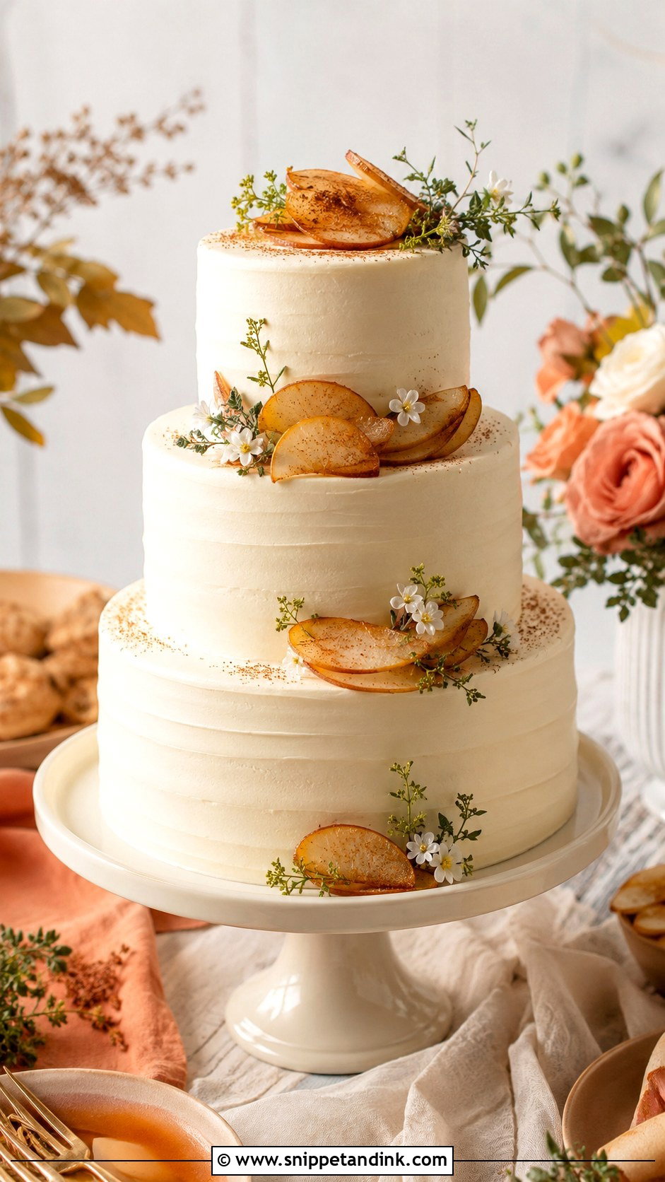 Apple Cinnamon Wedding Cake - Snippet and Ink - 25 Thanksgiving Wedding Cake Ideas