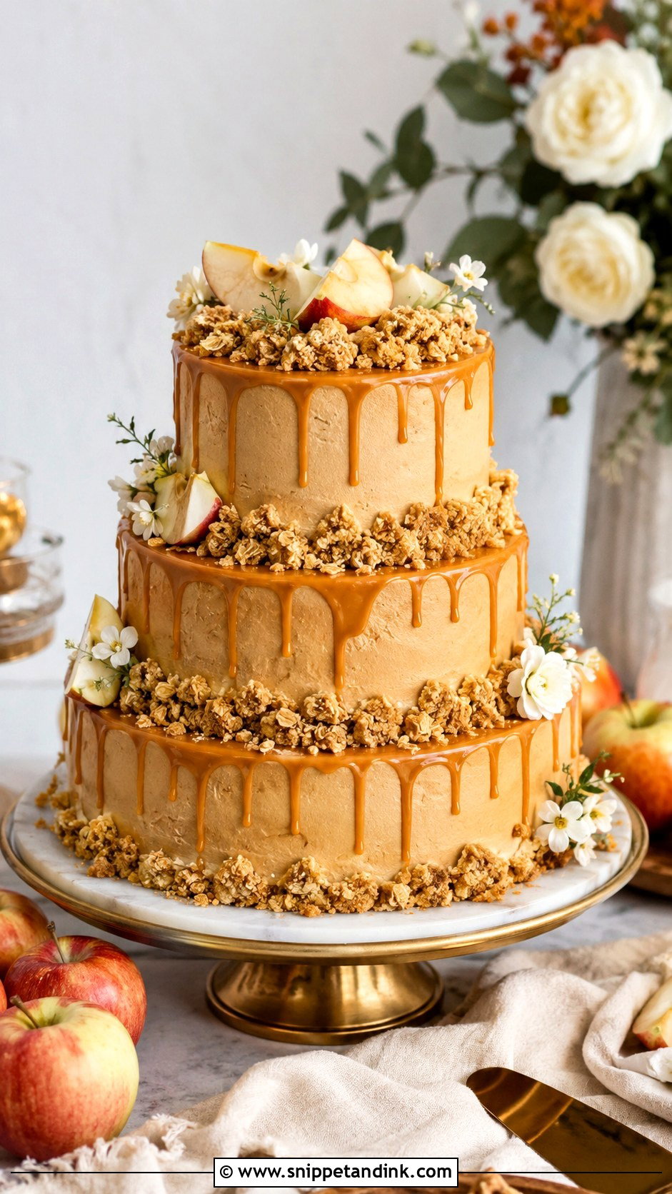 Apple Crumble Wedding Cake - Snippet and Ink - 20 Apple Wedding Cake Ideas