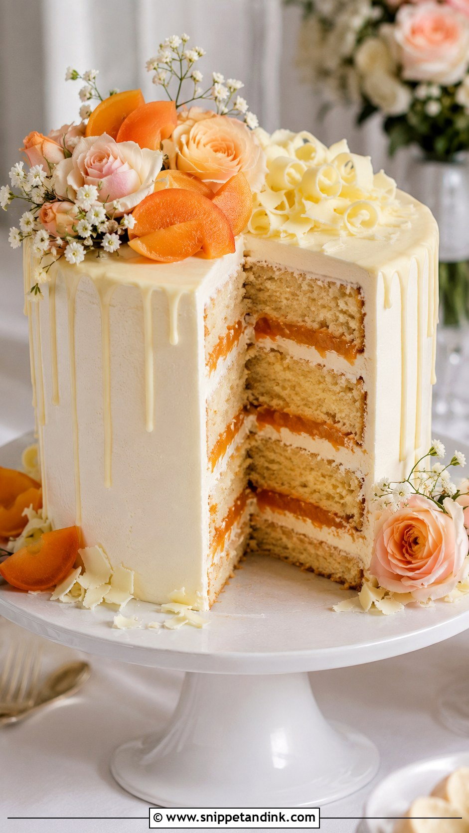 Apricot Nectar Cake With White Chocolate - Snippet and Ink - 20 Apricot Nectar Cake Ideas for Wedding