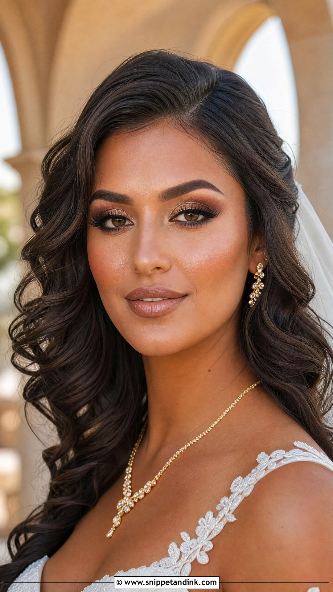 Arab Bridal Makeup With Bronze Eyes - Snippet and Ink - 20 Arab Bridal Makeup Ideas