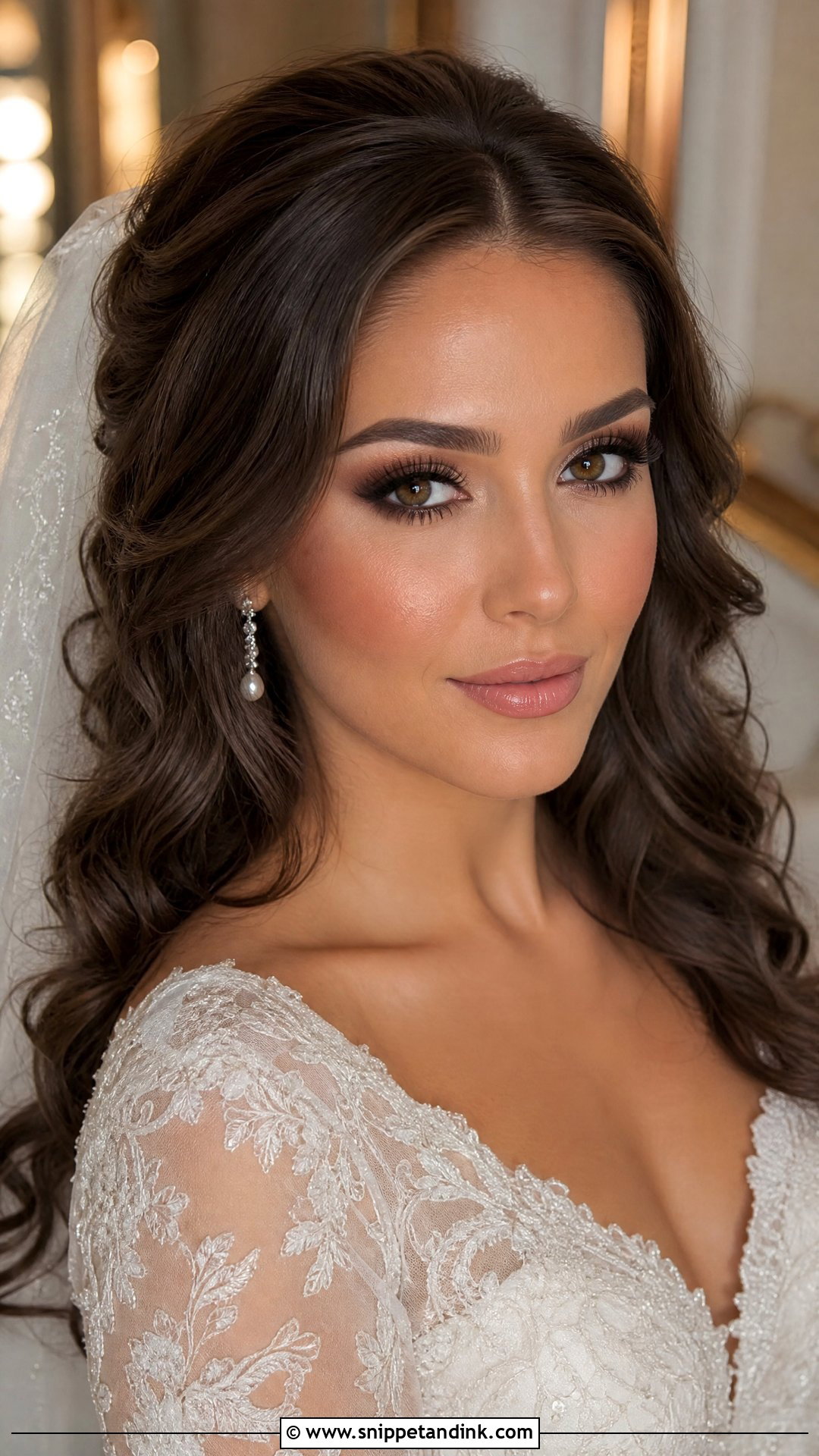 Arab Bridal Makeup With Brown Smokey Eyes - Snippet and Ink - 20 Arab Bridal Makeup Ideas