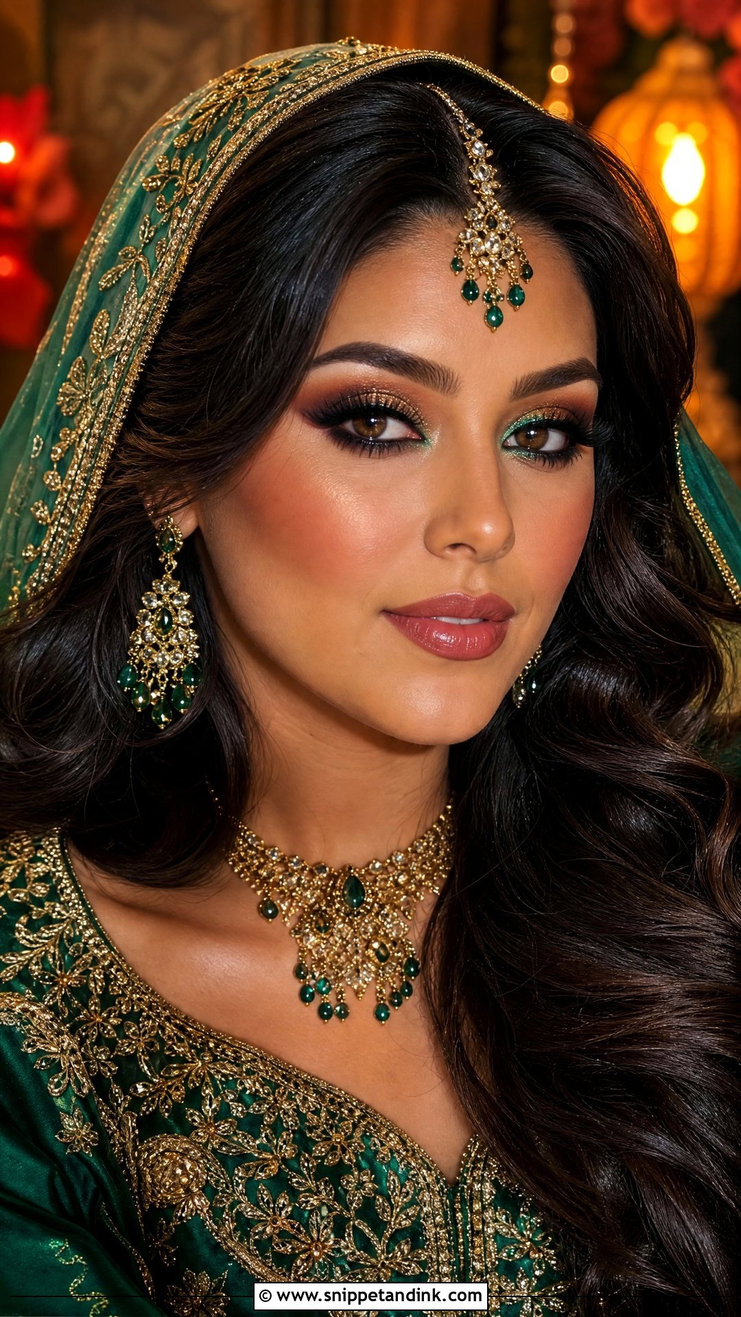 Arab Bridal Makeup With Henna Night Glam - Snippet and Ink - 20 Arab Bridal Makeup Ideas