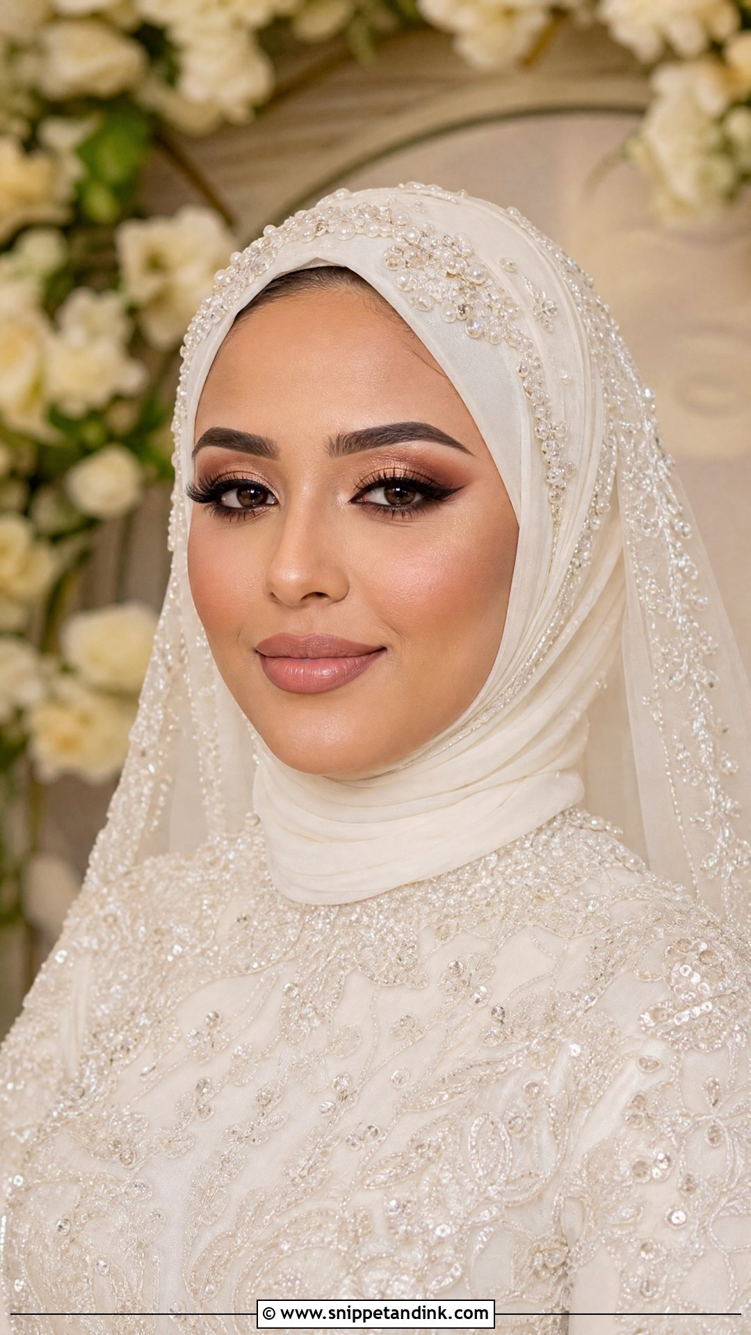 Arab Bridal Makeup With Hijab - Snippet and Ink - 20 Arab Bridal Makeup Ideas