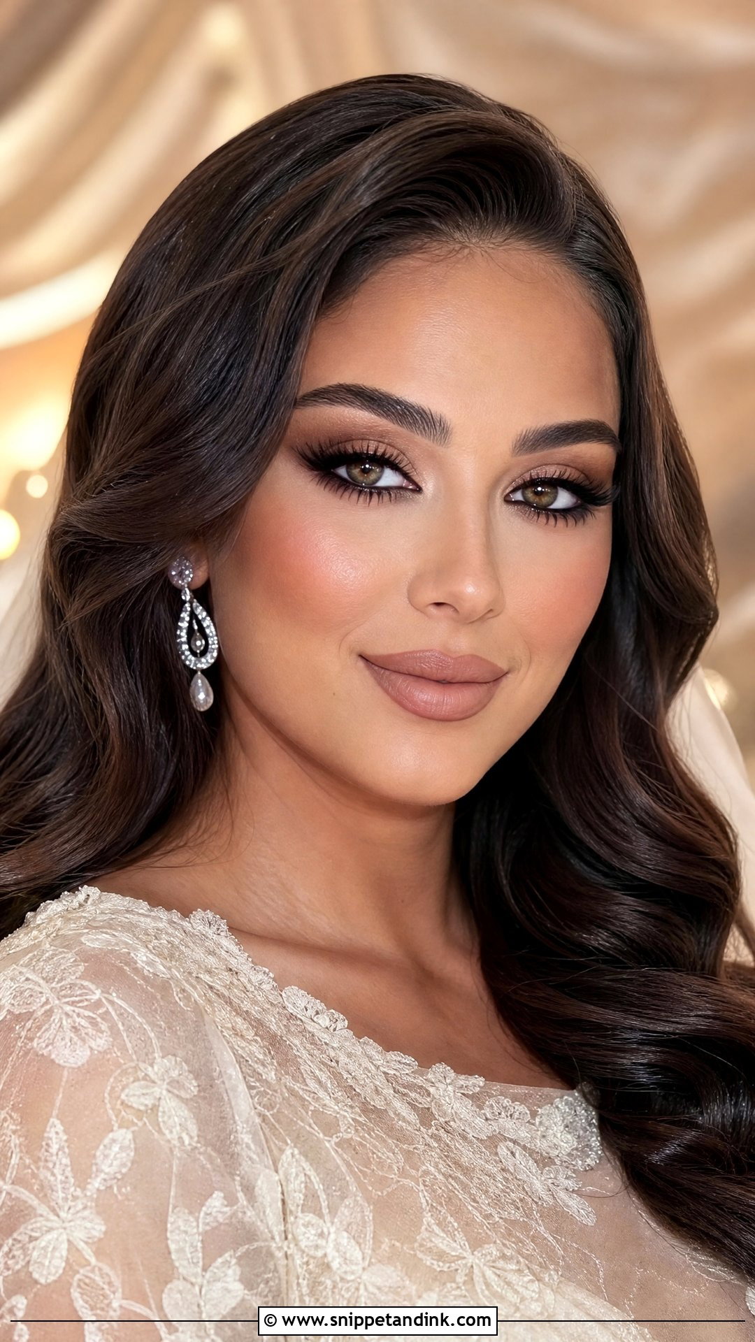 Arab Bridal Makeup With Nude Lips - Snippet and Ink - 20 Arab Bridal Makeup Ideas
