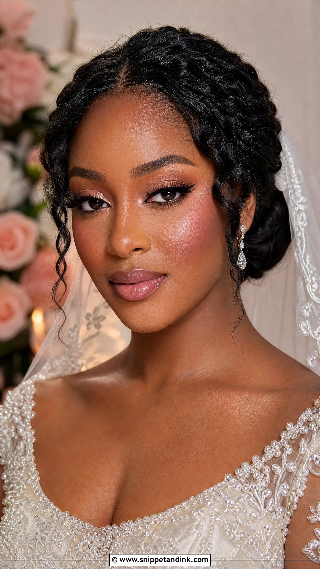 Arab Bridal Makeup With Pink Blush - Snippet and Ink - 20 Arab Bridal Makeup Ideas