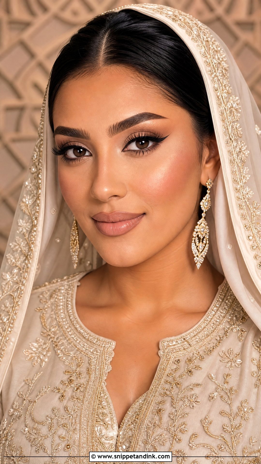 Arab Nikkah Bridal Makeup - Snippet and Ink - 20 Nikkah Bridal Makeup Looks