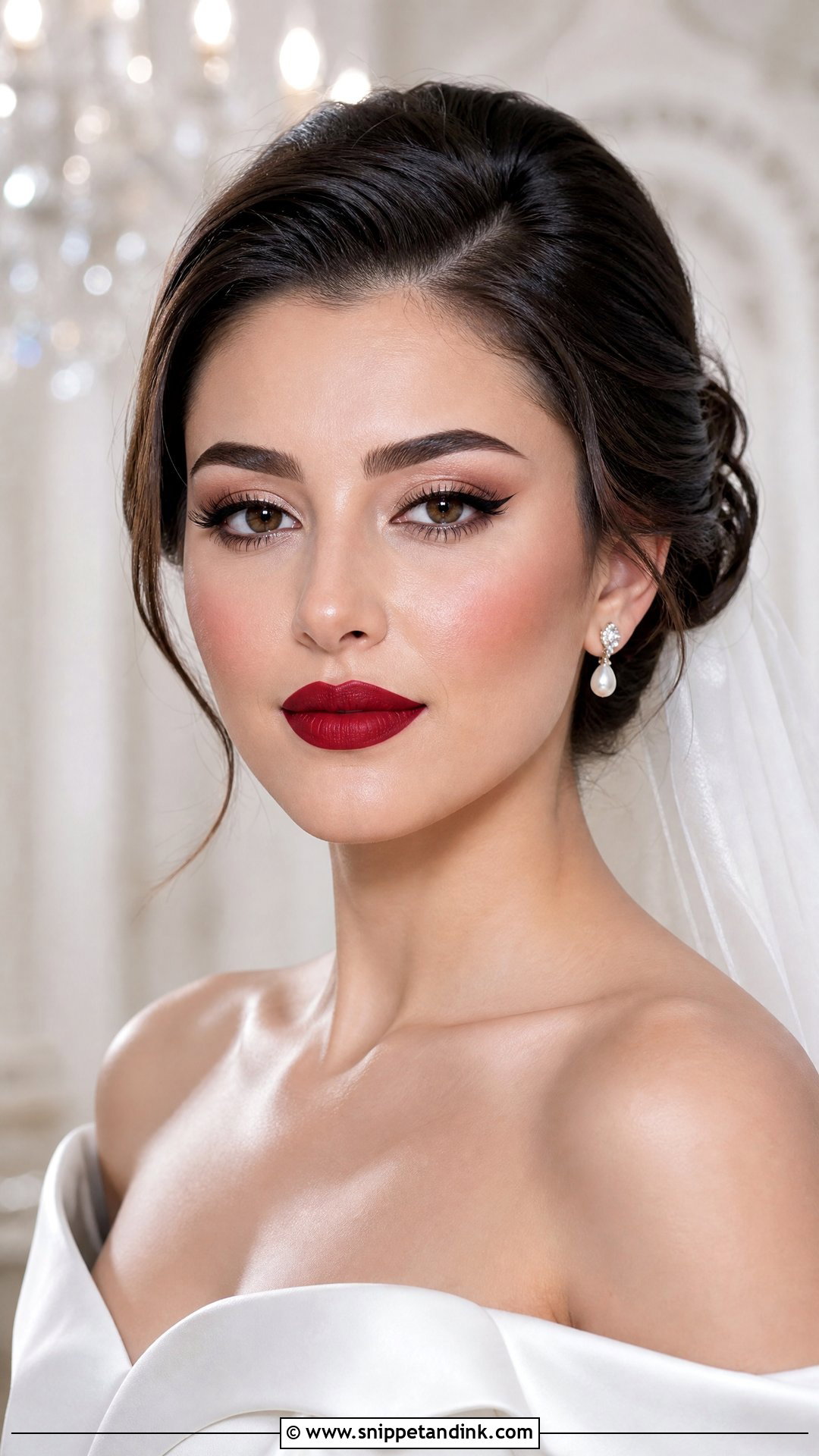 Arab Wedding Red Lip Makeup - Snippet and Ink - 25 Arab Wedding Makeup Ideas
