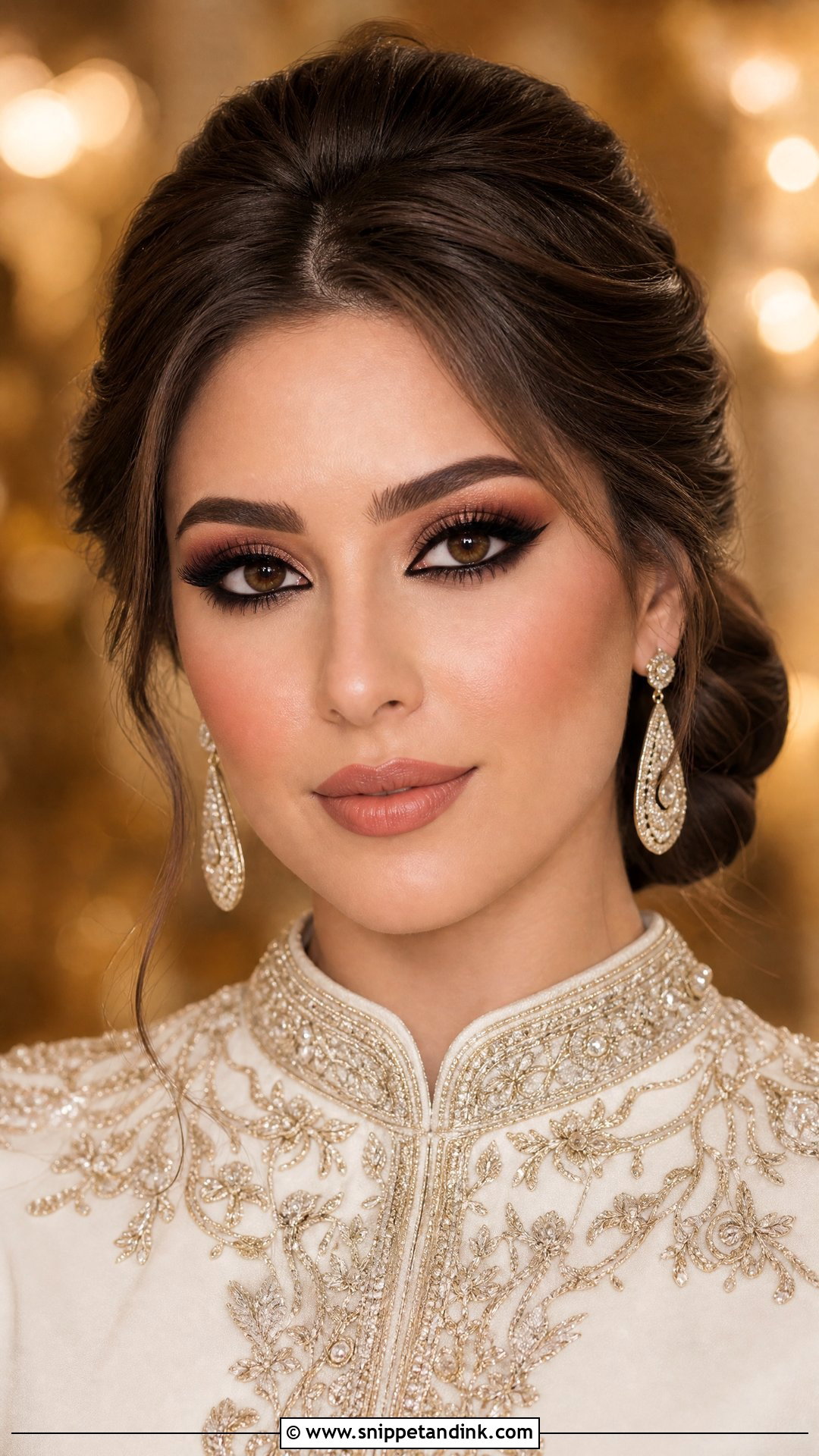 Arabian Bridal Makeup With Black Kohl - Snippet and Ink - 20 Arabian Bridal Makeup Ideas