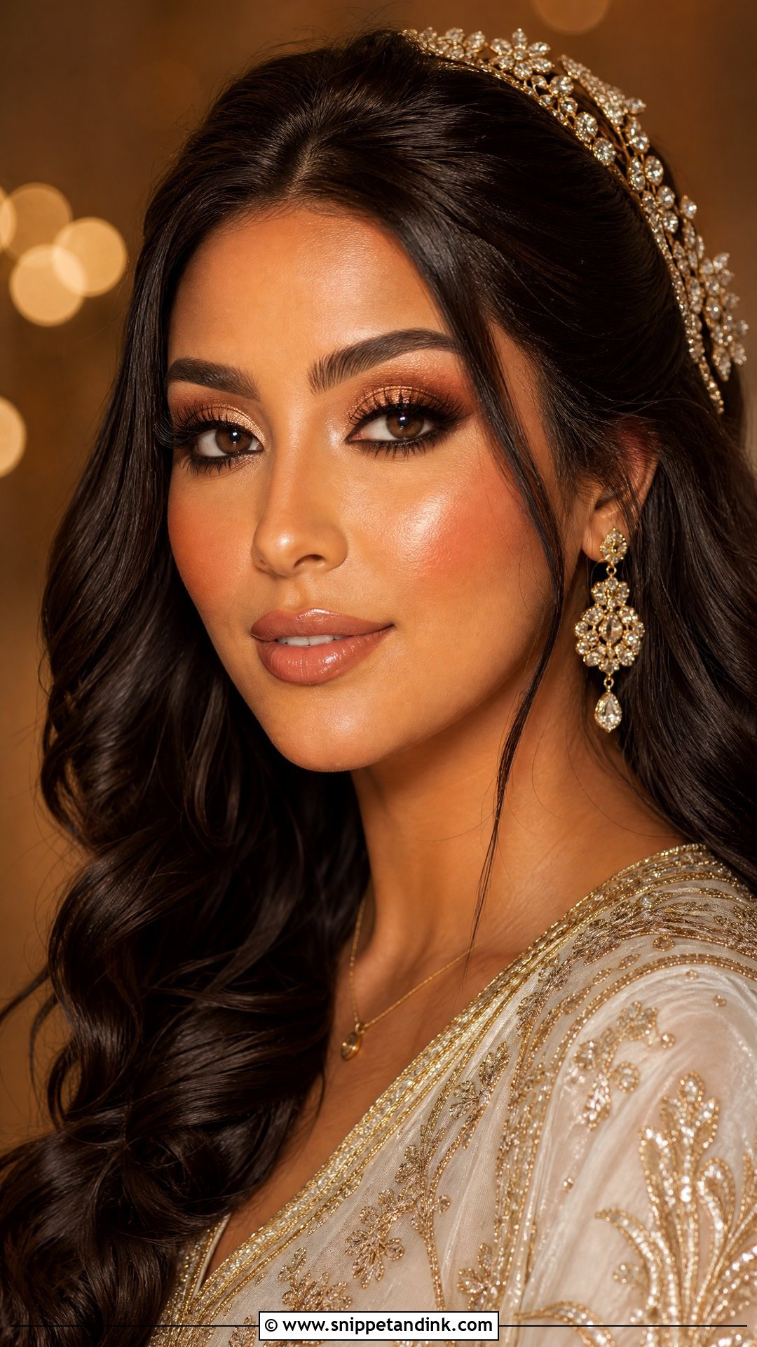 Arabian Bridal Makeup With Bronze Glow - Snippet and Ink - 20 Arabian Bridal Makeup Ideas