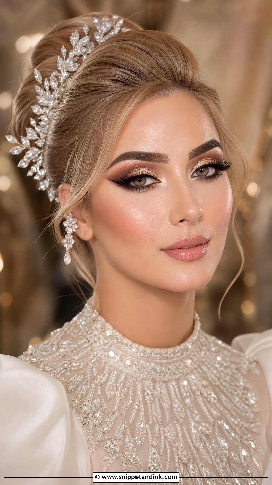 Arabian Bridal Makeup With Cut Crease - Snippet and Ink - 20 Arabian Bridal Makeup Ideas