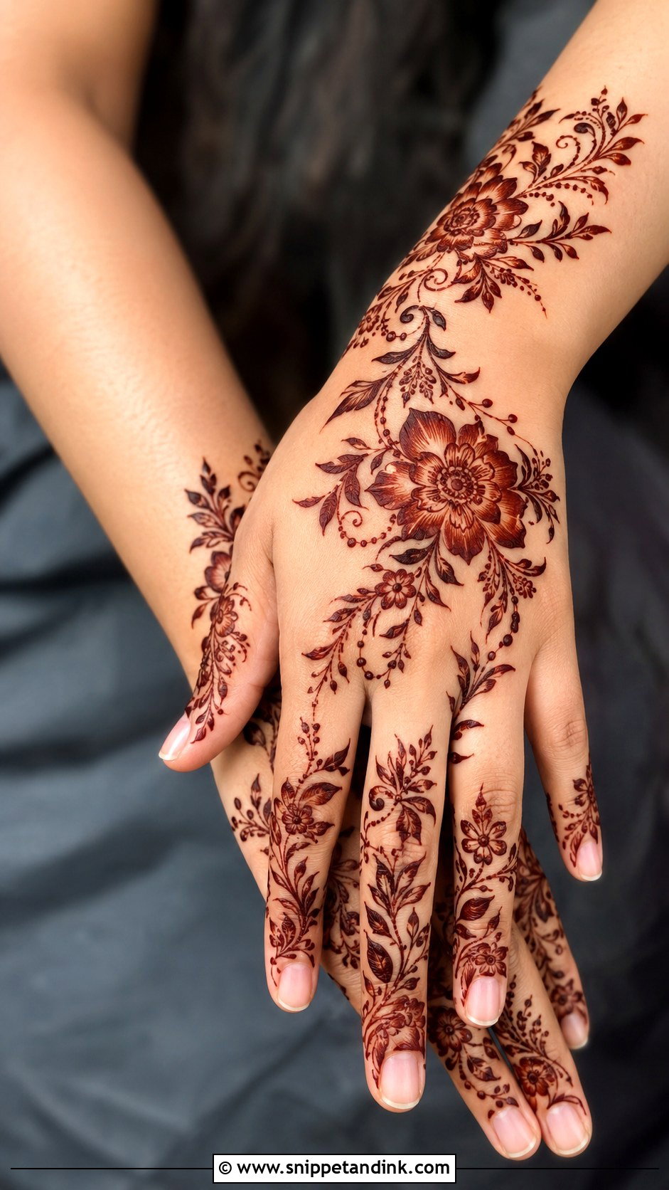 Arabian Floral Mehndi Design - Snippet and Ink - 35 Arabian Mehndi Design Ideas
