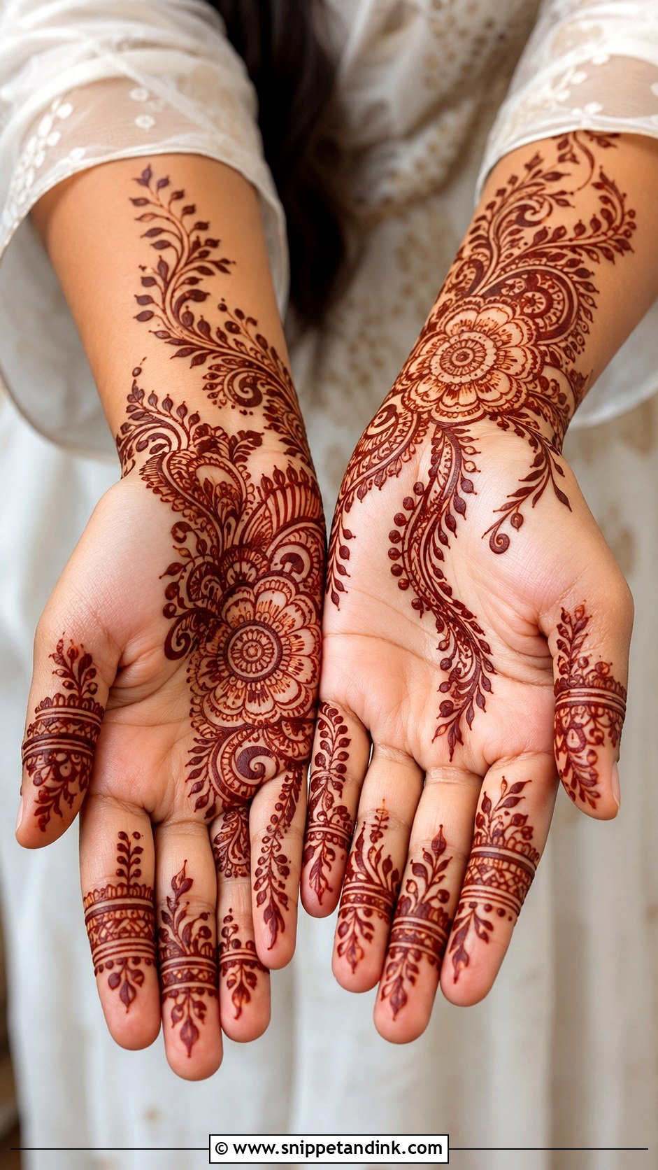 Arabian Front Hand Mehndi Design - Snippet and Ink - 35 Arabian Mehndi Design Ideas