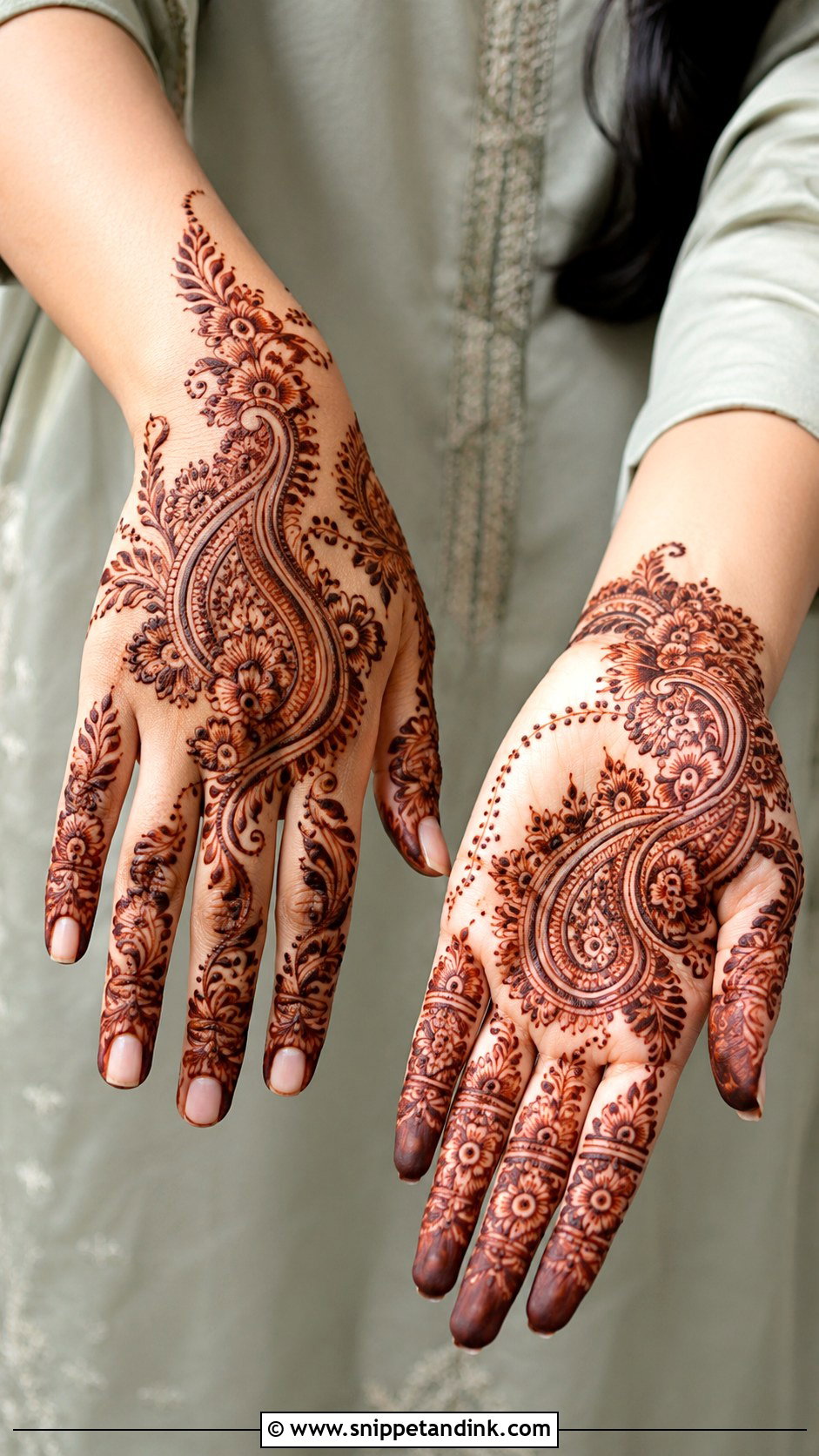 Arabian Paisley Mehndi Design - Snippet and Ink - 35 Arabian Mehndi Design Ideas