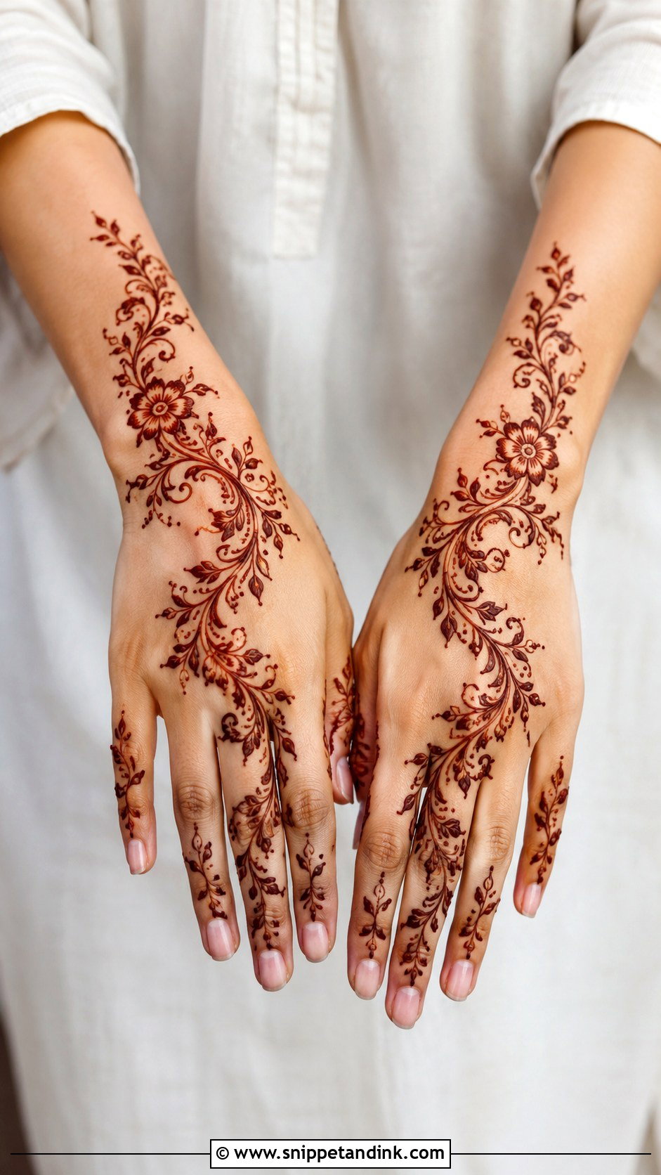 Arabian Vine Mehndi Design - Snippet and Ink - 35 Arabian Mehndi Design Ideas