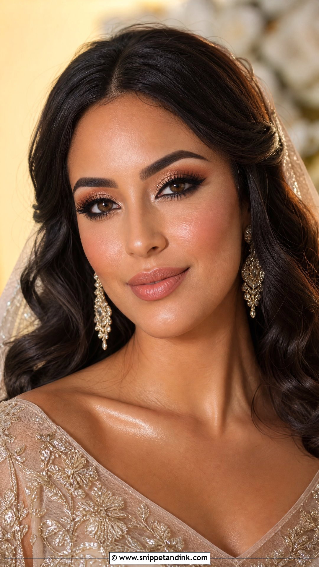 Arabian Wedding Makeup With Bronze Glow - Snippet and Ink - 20 Arabian Wedding Makeup Ideas