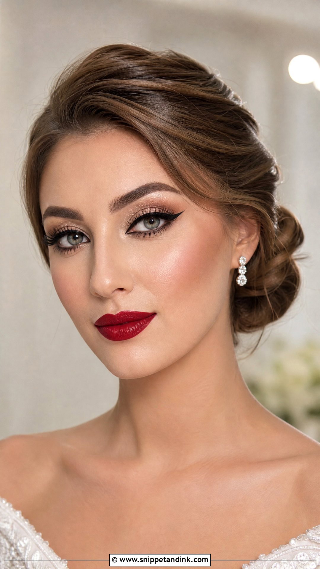 Arabian Wedding Makeup With Red Lip - Snippet and Ink - 20 Arabian Wedding Makeup Ideas