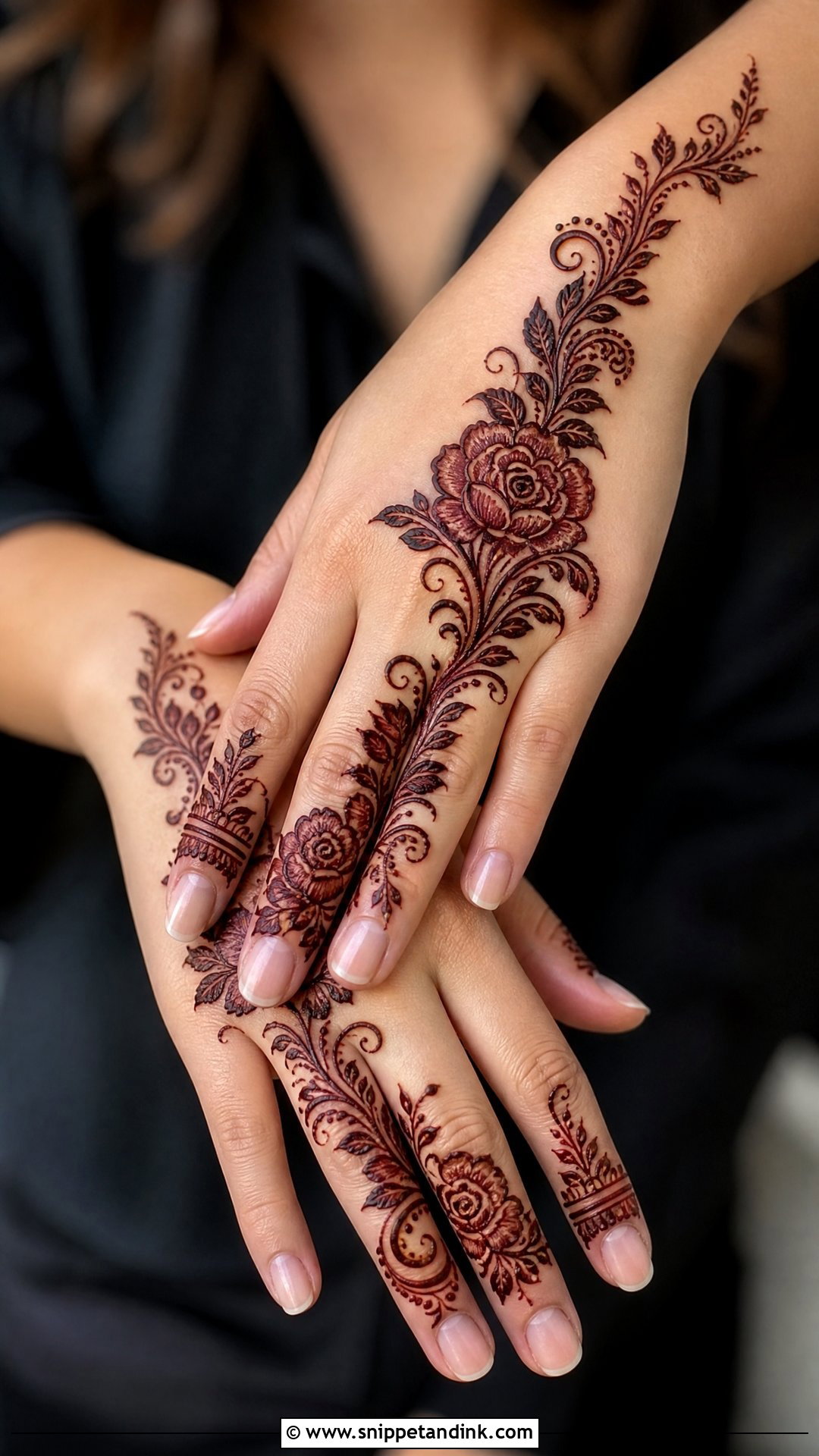 Arabic Back Hand Mehndi Design - Snippet and Ink - 35 Unique Mehndi Designs