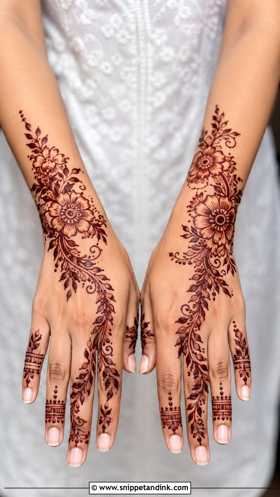 Arabic Back Hand Mehndi Design - Snippet and Ink - 35 Latest Mehndi Designs
