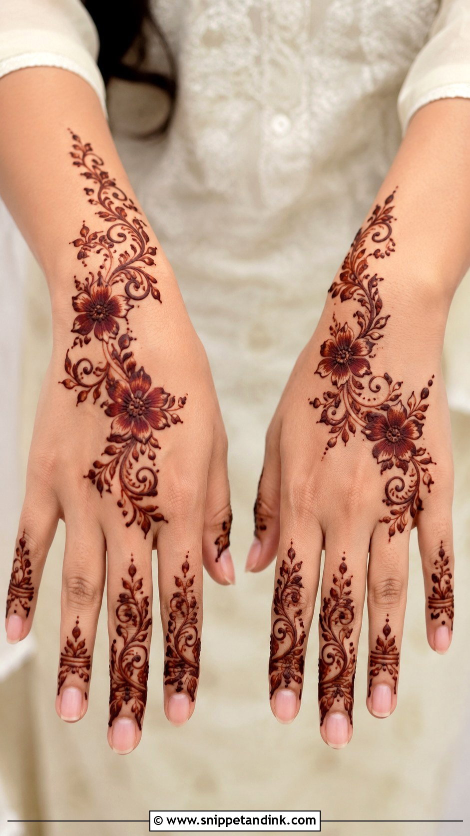 Arabic Back Hand Mehndi Design - Snippet and Ink - 35 Modern Arabic Mehndi Designs