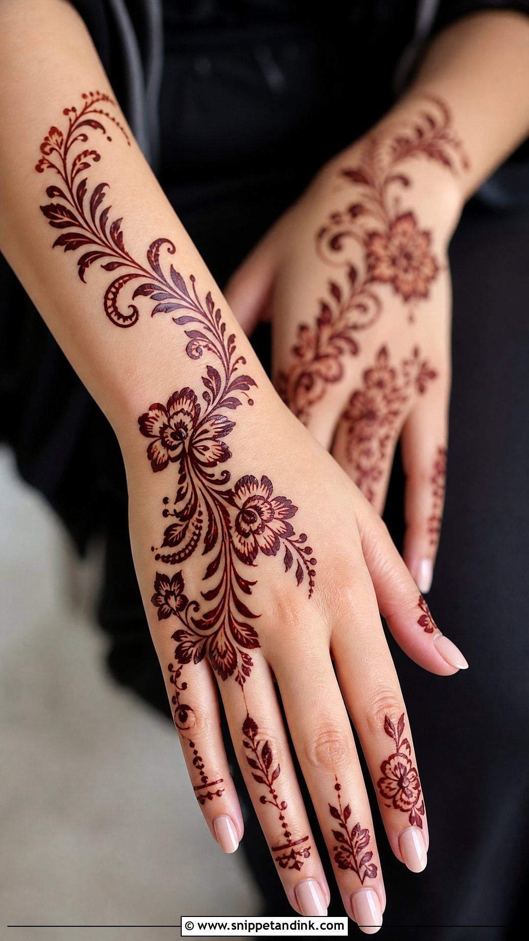 Arabic Back Hand Mehndi Design - Snippet and Ink - 35 Stylish Back Hand Mehndi Designs