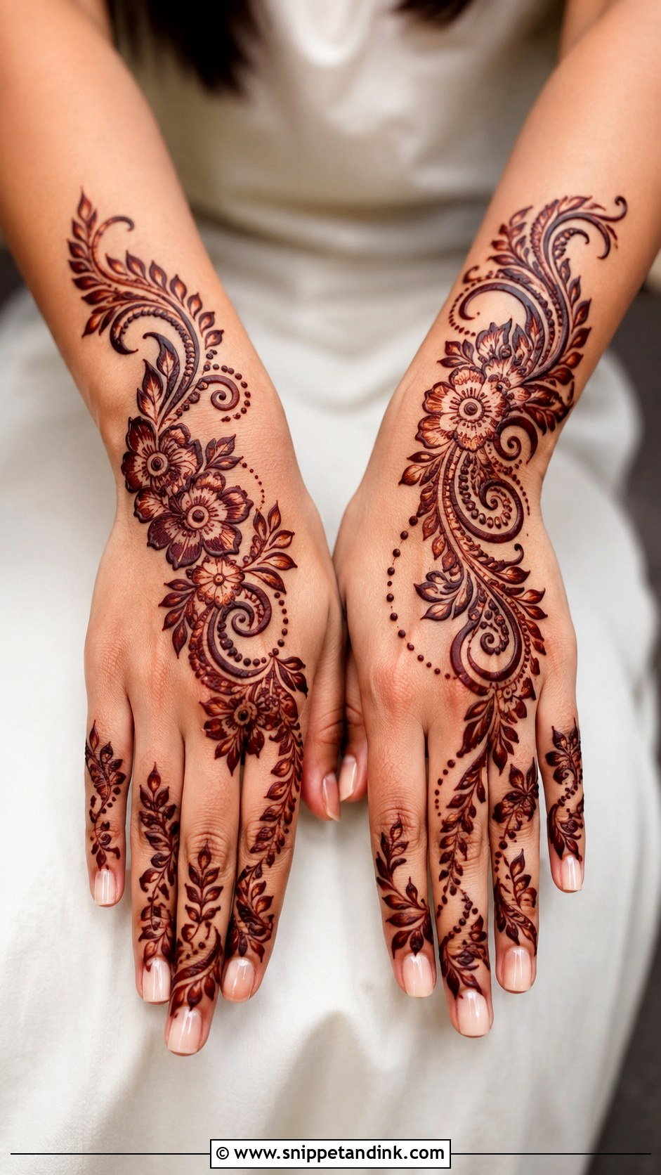 Arabic Back Hand Mehndi Design - Snippet and Ink - 35 Trendy Back Hand Mehndi Designs