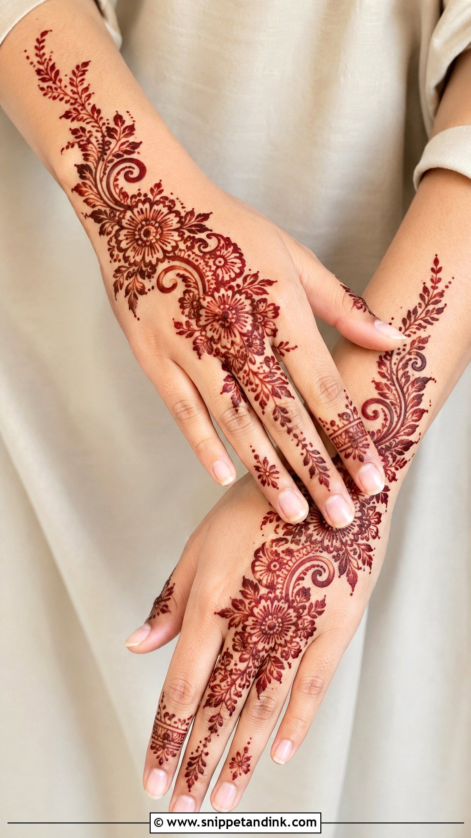 Arabic Back Hand Mehndi Design Simple - Snippet and Ink - 30 Simple Back Hand Mehndi Design Ideas